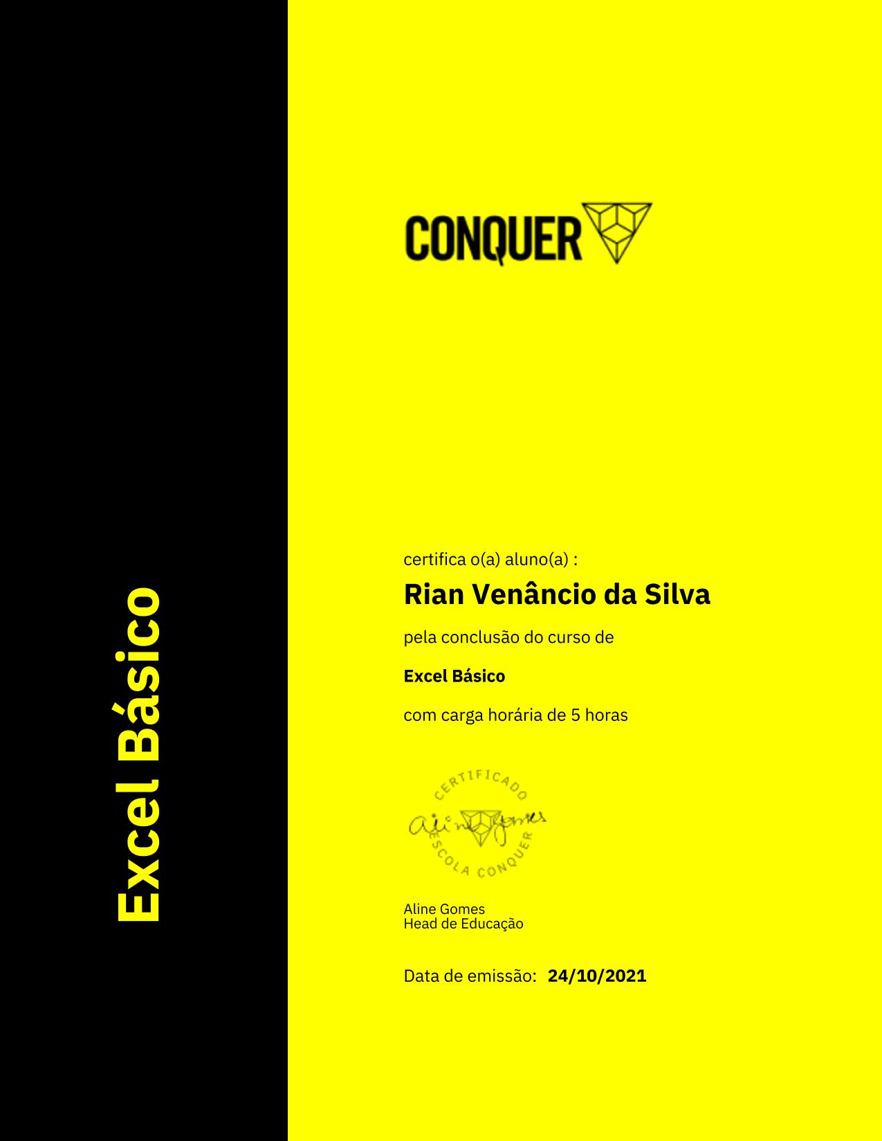 Certificado de Excel Básico